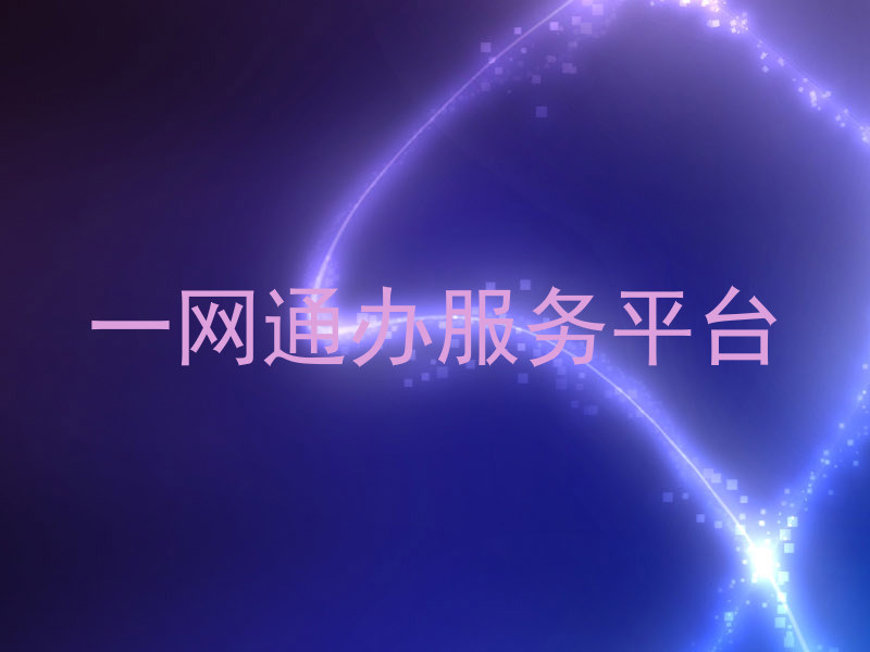 一网通办服务平台