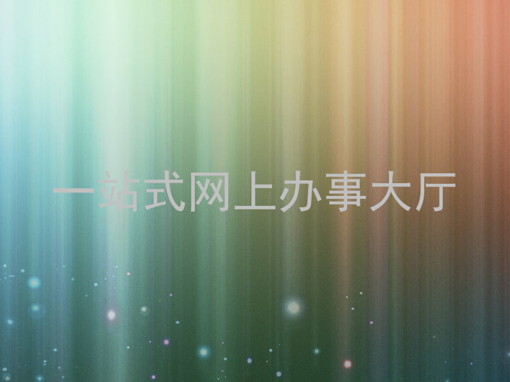 一站式网上办事大厅