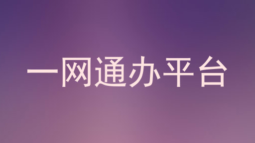 一网通办平台