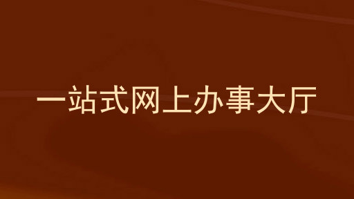 一站式网上办事大厅