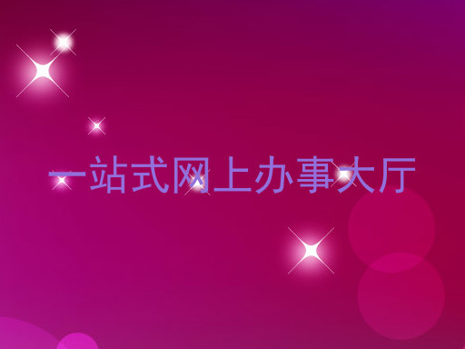 一站式网上办事大厅