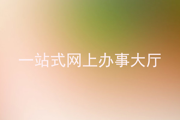 一站式网上办事大厅
