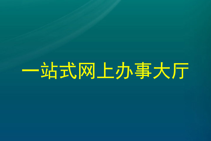 一站式网上办事大厅