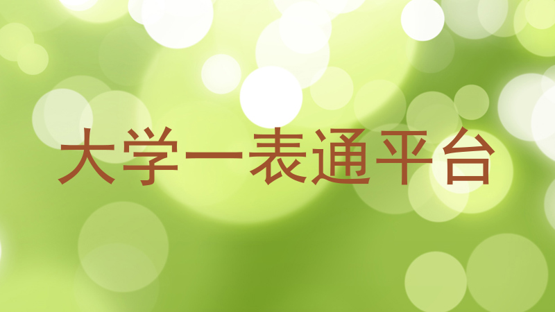 大学一表通平台