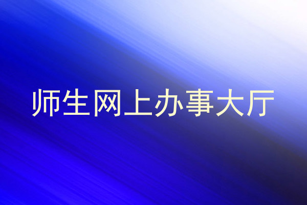 师生网上办事大厅