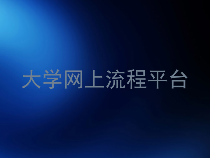 大学网上流程平台