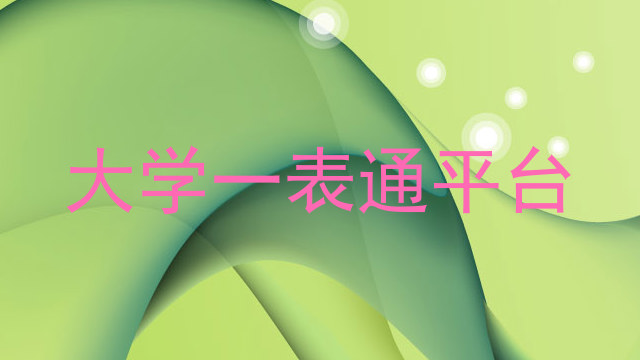 大学一表通平台