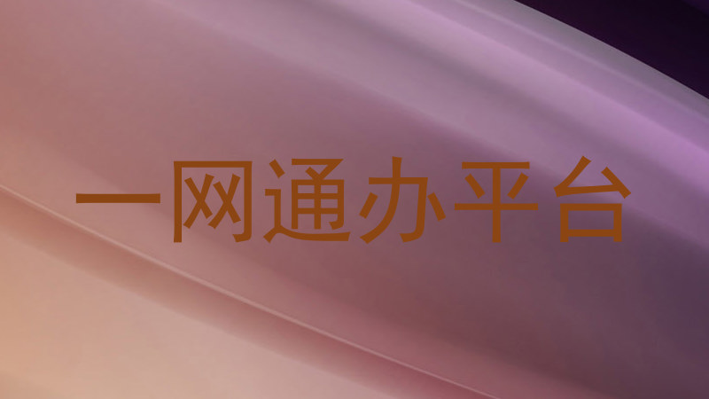一网通办平台