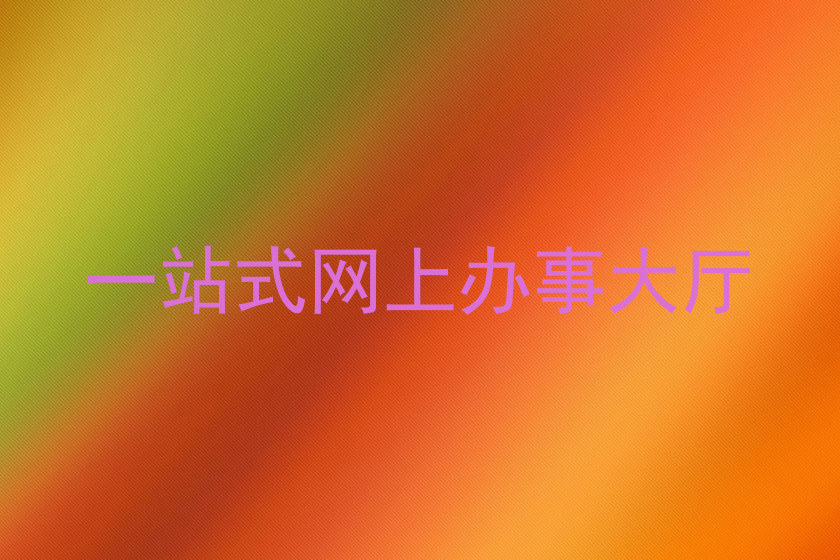 一站式网上办事大厅