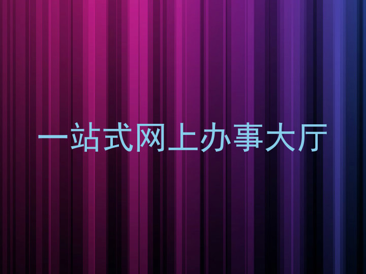 一站式网上办事大厅
