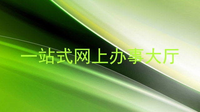 一站式网上办事大厅