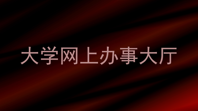 大学网上办事大厅