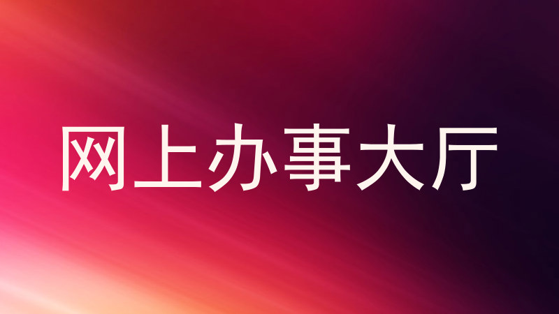 网上办事大厅