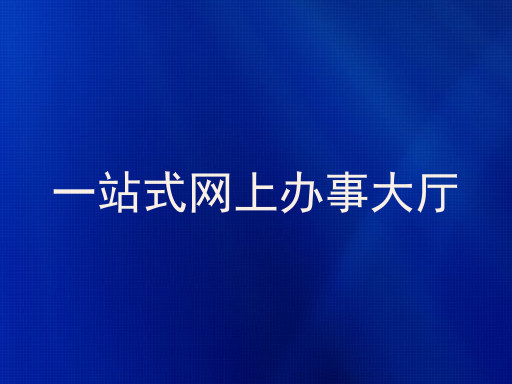 一站式网上办事大厅
