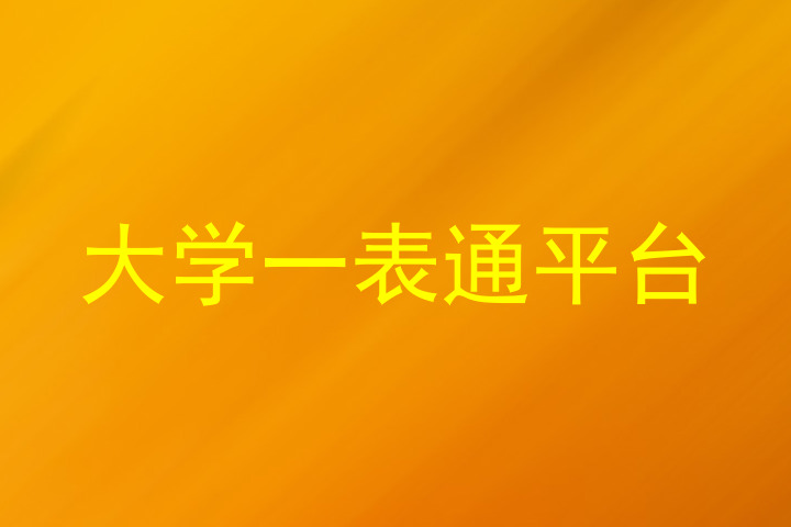 大学一表通平台