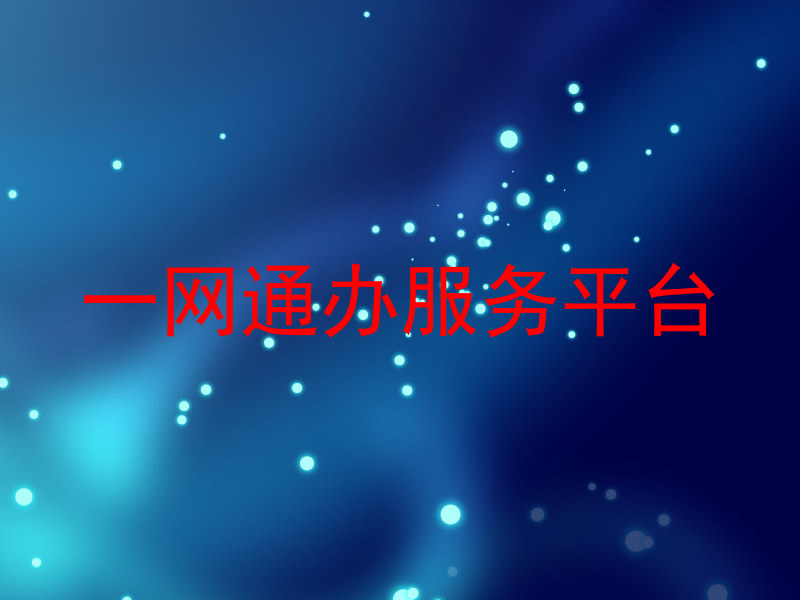 一网通办服务平台