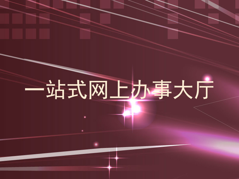 一站式网上办事大厅