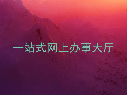 一站式网上办事大厅