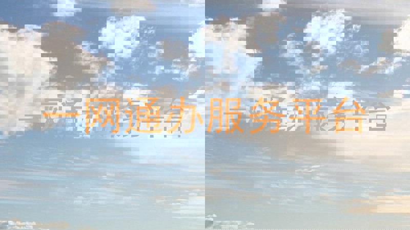 一网通办服务平台