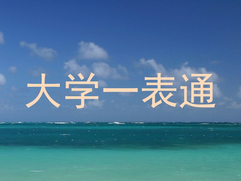 大学一表通