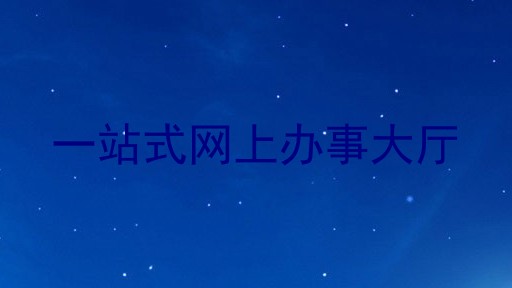 一站式网上办事大厅