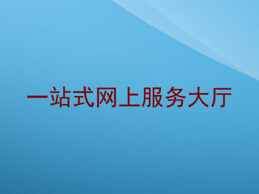 一站式网上服务大厅