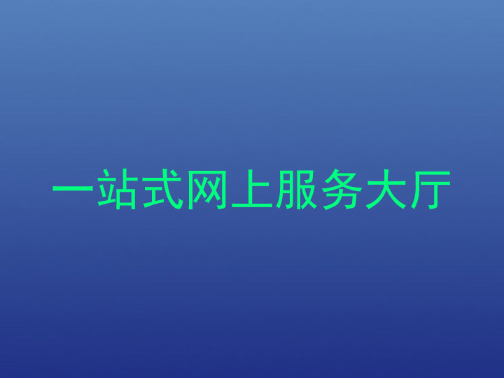 一站式网上服务大厅