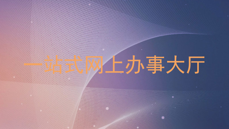 一站式网上办事大厅