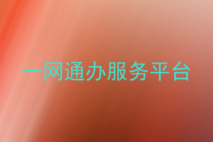 一网通办服务平台
