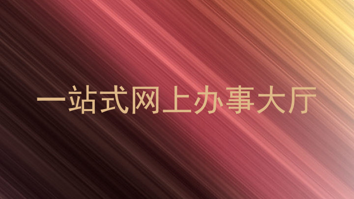 一站式网上办事大厅