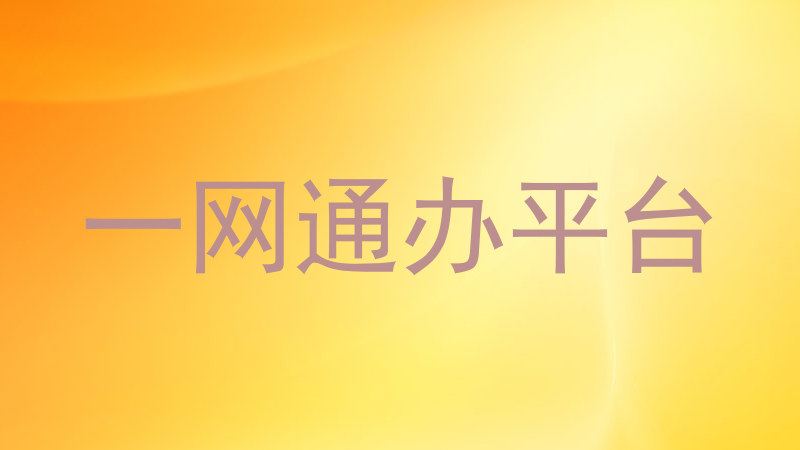 一网通办平台