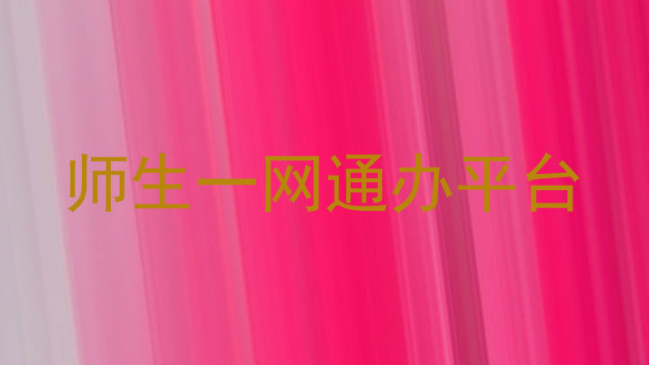 师生一网通办平台