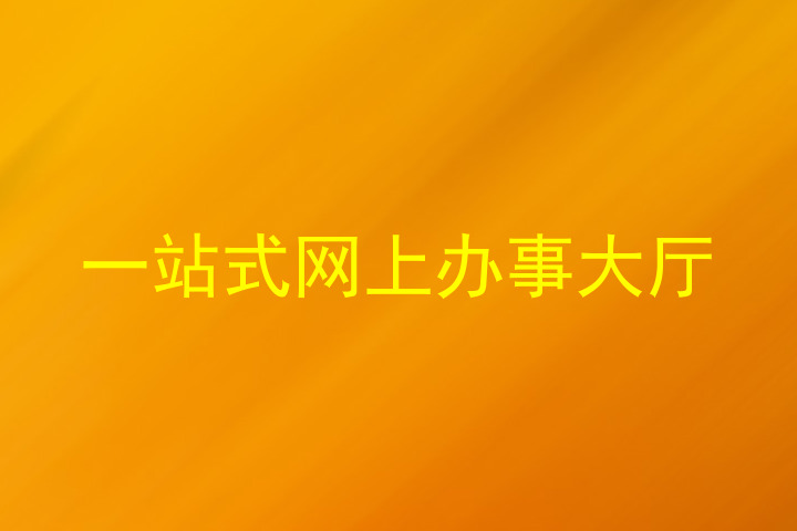 一站式网上办事大厅