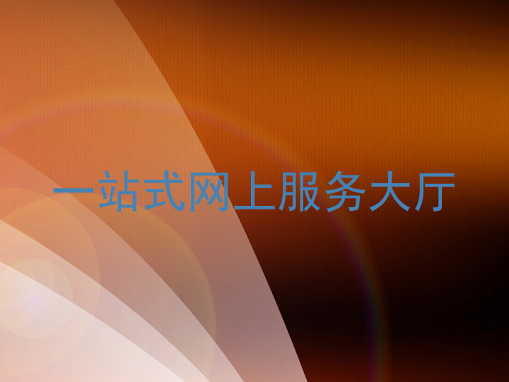 一站式网上服务大厅