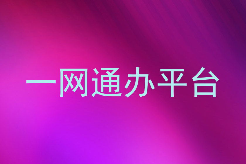 一网通办平台