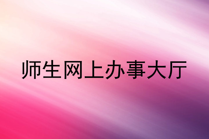 师生网上办事大厅