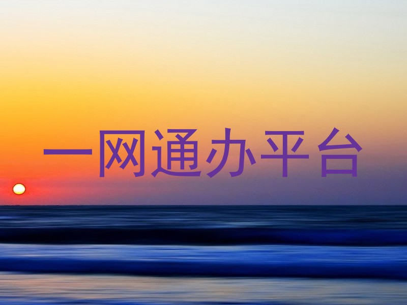 一网通办平台