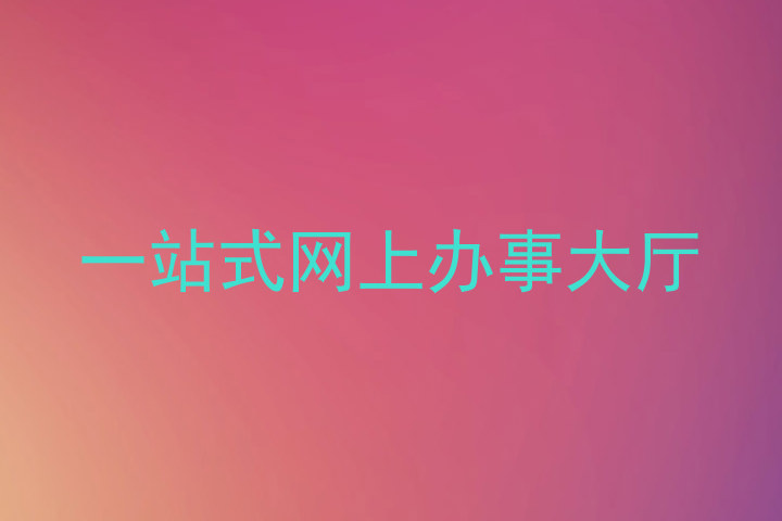 一站式网上办事大厅