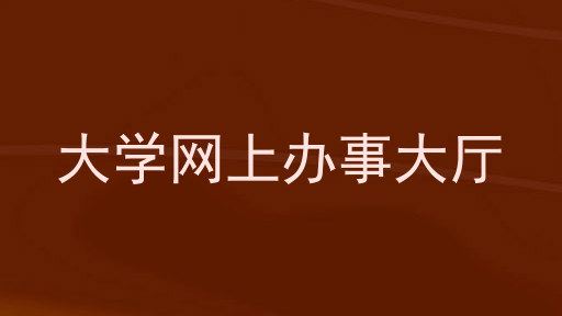 大学网上办事大厅