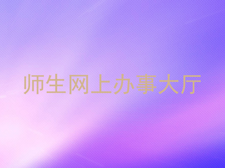师生网上办事大厅