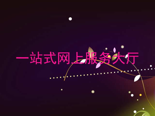 一站式网上服务大厅