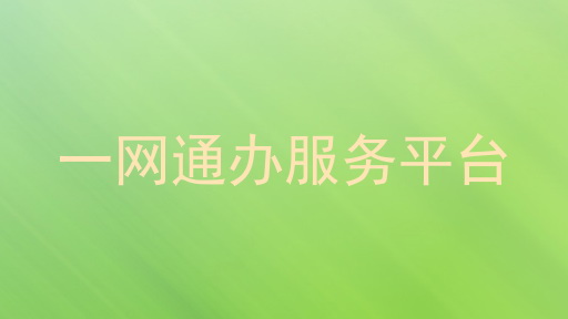 一网通办服务平台