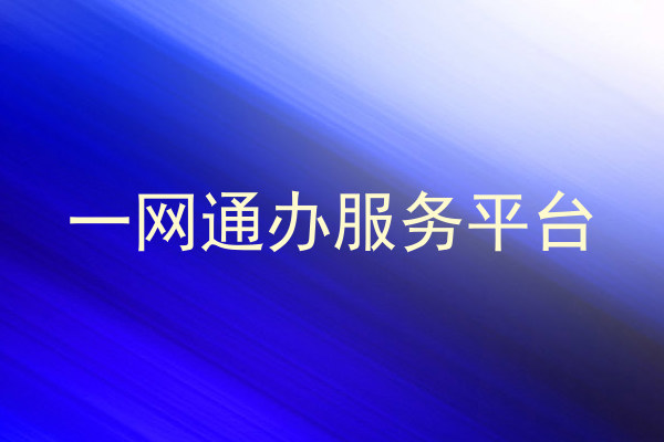 一网通办服务平台