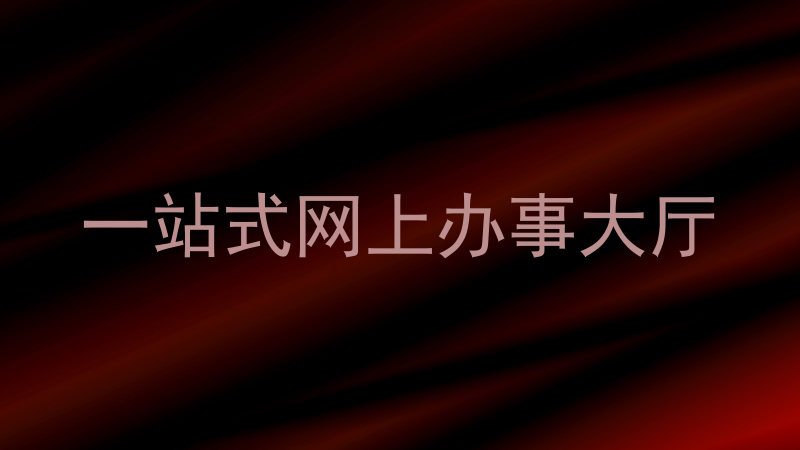一站式网上办事大厅