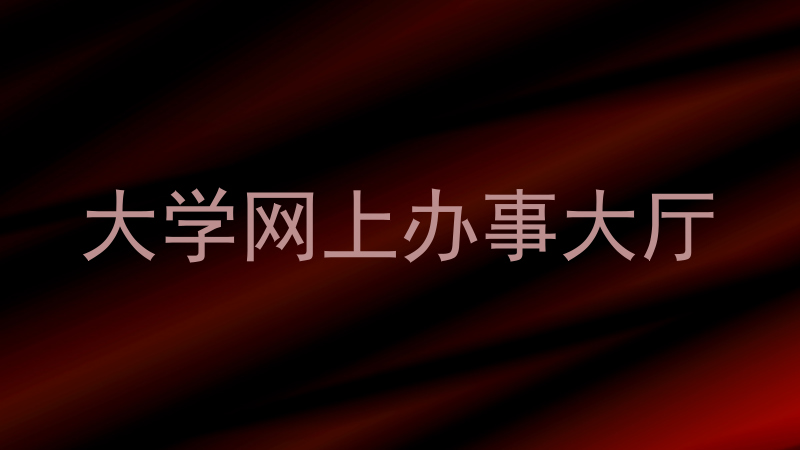 大学网上办事大厅