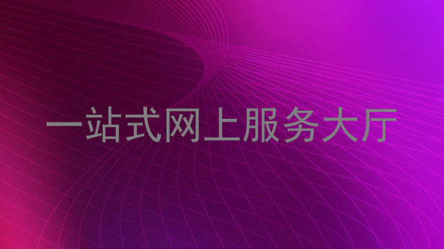 一站式网上服务大厅