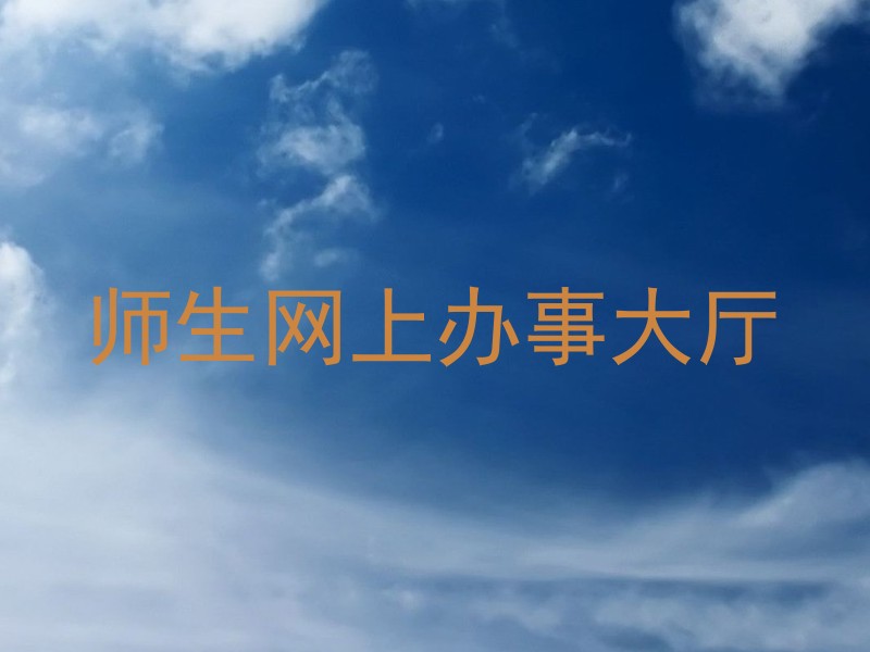 师生网上办事大厅