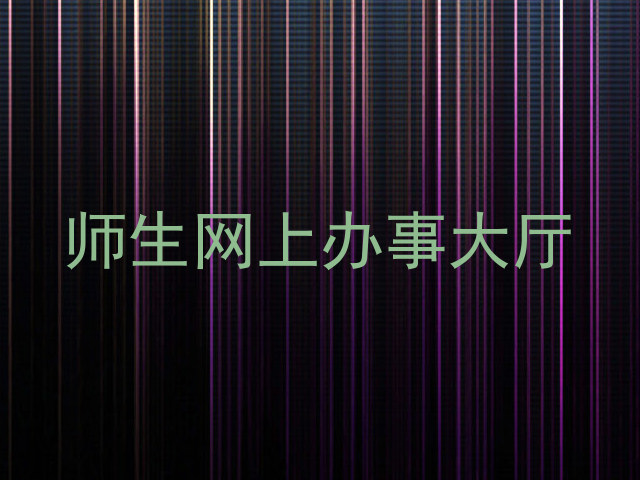 师生网上办事大厅