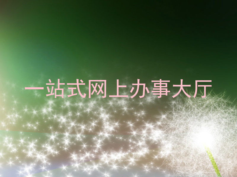 一站式网上办事大厅