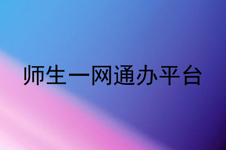 师生一网通办平台